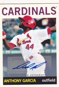 Tarjetas de Anthony Garcia 2013 Topps Heritage tarjeta de autógrafo certificada de ligas menores - Imagen 1 de 1