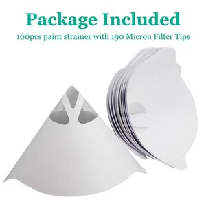 100/190/400 Fine Paint Paper Strainers Sieve Filter Nylon Mes 10/50pcs - Picture 1 of 23