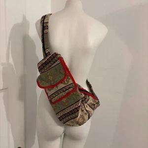 Boho Southwestern Backpacking Granola Mädchen grün Schulter Crossbody Rucksack - Bild 1 von 4