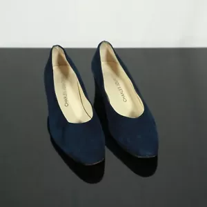 Charles Jourdan GBS Women's Suede Block Heel Shoes - UK8m - Navy Blue - Picture 1 of 13