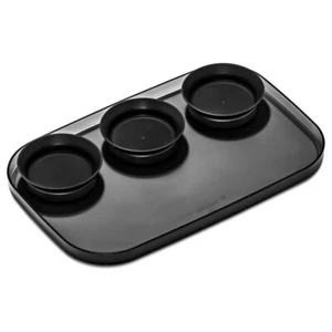Madesmart Large Serving Tray with 3 Bowls 39.4x25.4cm - Carbon Black - Picture 1 of 4