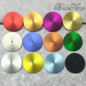 28.5mm Sunburst Sterile Watch Dial Black Silver Blue Green Faces For NH35 NH36 M - Foto 1 di 30
