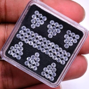 Lote de 90 piedras preciosas sueltas calibradas VVS TOPACIO BLANCO NATURAL CORTE REDONDO 2,50 MM - Imagen 1 de 4