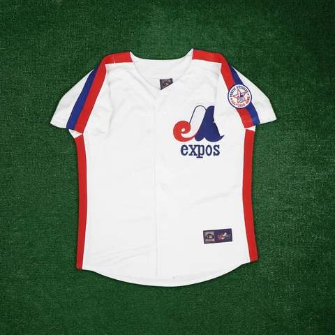 Montreal Expos 1982 Cooperstown Throwback Men's Home Jersey w/ All Star Patch Cover