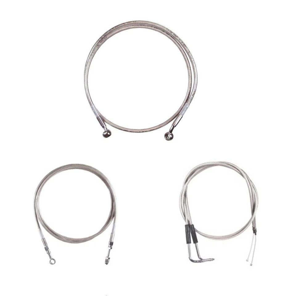 Kit de cable y línea de acero inoxidable Bsc 2003-2006 Harley Softail Deuce Fat Boy CVO Foto 1 de 1