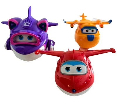Lote de juguetes de avión transformador Super Wings Jett Donnie Dizzy pies perdidos Foto 1 de 4