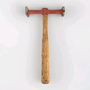 Vintage Porter Ferguson BH-6 PF Auto Body Hammer Label 11.5" Wooden Handle 3 - Picture 1 of 6