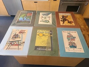 Disneyland Poster Print Lithographs Matted  For Framing, 14x18 Lot of 8 Disney - Picture 1 of 2
