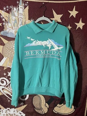 Camisetas Tucker’s vintage de los 90 para hombre M verde azulado bermudas colas largas años 80 90 informales Foto 1 de 4