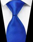 New Classic Solid Striped Blue 100% Silk Men's Necktie Neck Tie 3.15''(8CM)