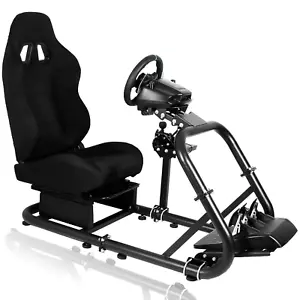 Marada Racing Sim Cockpit with Seat Fit Logitech G29 G920 G923 GPRO Thrustmaster - Picture 1 of 24
