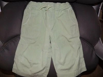 Hanna Andersson Green Stripped Seersucker Capri's Size 110 (5) Youth EUC  - Image 1 of 3