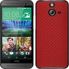 Hard for HTC One E8 Case Red Carbon Look +2 Protector