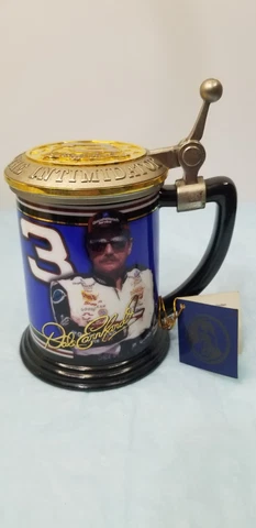 DALE EARNHARDT Franklin Mint Lidded Beer Stein Cup  Mug Tankard  Collectible NWT Cover