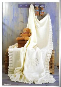 BABY knitting pattern blanker / shawl dk / 4 ply size 54 in - Picture 1 of 1