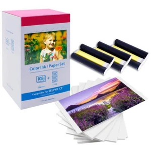 Rechange pour Canon Selphy CP1500 Papier Photo KP-108IN 3115B001AA Cartouche ... - Afbeelding 1 van 9