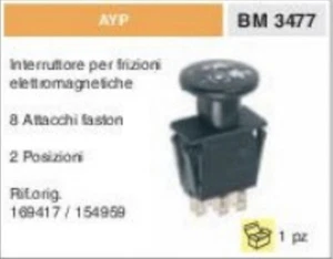 Safety Push Button Switch For Lawn Mowers With Electromagnetic Clutch - Picture 1 of 1