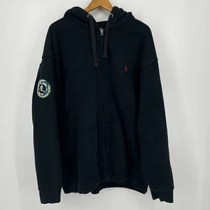 Polo Ralph Lauren Hoodie Herren 3XLT schwarz durchgehender Reißverschluss schwer Langlaufski - Bild 1 von 12