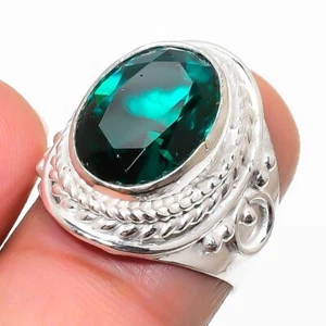 Mint Tourmaline Gemstone Handmade 925 Sterling Silver Jewelry Ring Sz 5.75 (US) - Picture 1 of 1