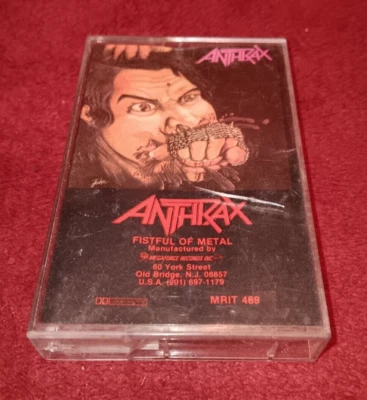 Anthrax Fistful of Metal Cassette Tape Caroline Megaforce Records MRIT469 Tested - Image 1 of 4