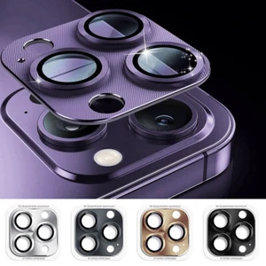 For iPhone 16 Pro Max/ 16 Pro Tempered Glass Metal Camera Lens Protector Cover - Zdjęcie 1 z 13