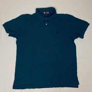 Chaps Polo Shirt Short Sleeve Mens XL Extra Large Rich Teal Blue Short Sleeves - Picture 1 of 10