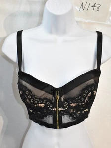 Sujetador Victoria's Secret Talla 36DD Encaje Forrado Demi Buste Cremallera - Imagen 1 de 6