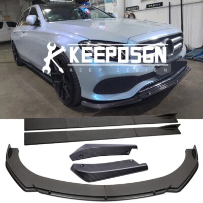 For Mercedes-Benz Front Bumper Lip Splitter Spoiler Side Skirt Rear Diffuser — 第 1/4 张图片