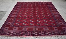 9'10 x 12'2 Hand knotted vintage afghan unique bukhara area rug, Best wool rug