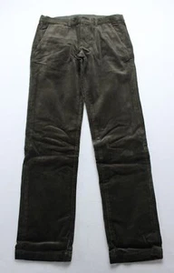 Mango Men's Corduroy Slim-Fit With Pocket Trousers EJ2 Khaki Green Size 38 NWT - Picture 1 of 4