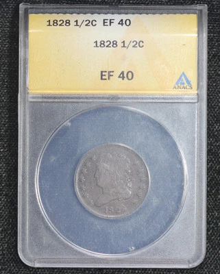 1828 Classic Head Half Cent ANACS XF-40 4Q84 - Image 1 of 4