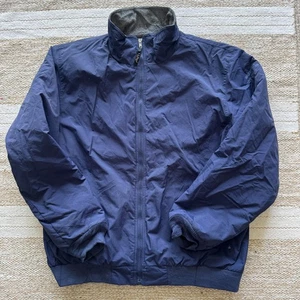 L.L.Bean Jacket Large Men's Navy Blue 26" Pit-to-Pit Winter Autumn Designer Zip - Picture 1 of 8