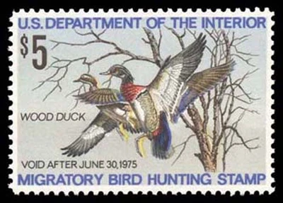 RW41 — 1974 Wood duck, XF-Superb, PSE Certificate - Image 1 of 2