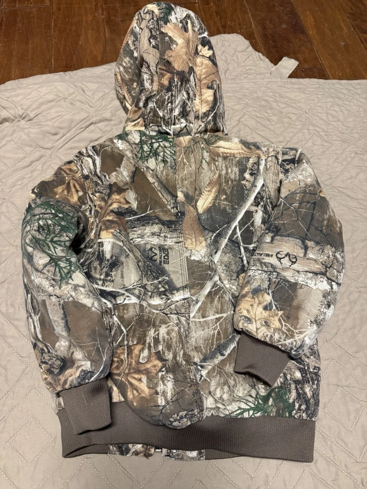 Blue Mountain BoyCamo Hunting Jacket Full Zip Hooded Lined Pockets (Youth Small) - Image 1 of 4