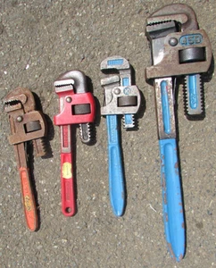 Job Lot of Adjustable Pipe Wrenches Incl Record - Imagen 1 de 2