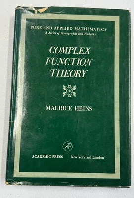 COMPLEX FUNCTION THEORY Maurice Heins 1969 Academic Press HCDJ Mathematics Book - Image 1 of 4