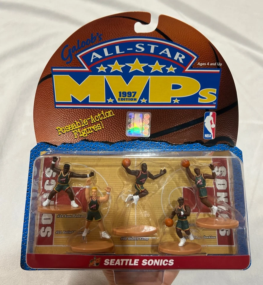 Vintage Galoob Seattle Sonics 1997 All-star MVP Poseable Action Figures