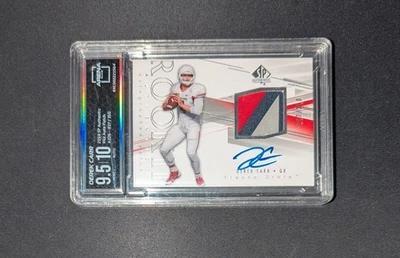 2014 SP Authentic Derek Carr Rookie Patch Auto RPA /350 Arena Club 9.5 Graded - Image 1 of 4