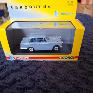 Corgi Vanguards VA00516 Triumph Herald in legno zeppa blu nuovo con scatola - Foto 1 di 6