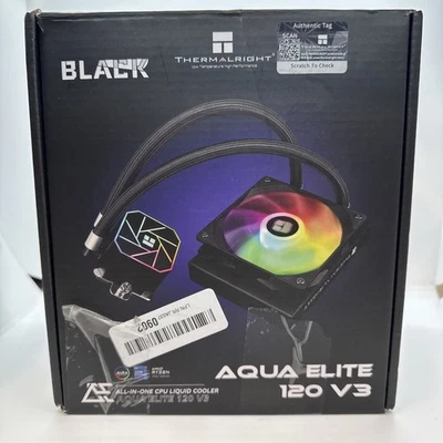 Thermalright Aqua Elite 120 V3 AIO CPU Cooler, 120Mm Liquid Cooling, ARGB PWM Fa - Image 1 of 4