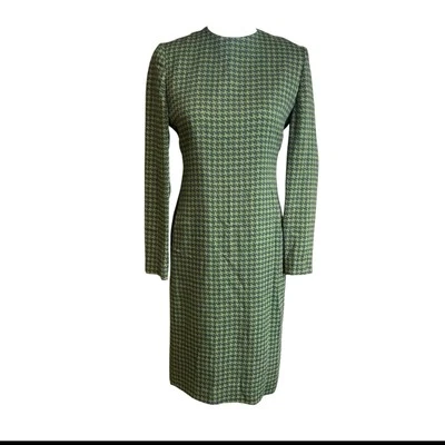 Vestido Vaina Saks Fifth Avenue Gene Roye Vintage Pata de Gallo Talla 4 Foto 1 de 4