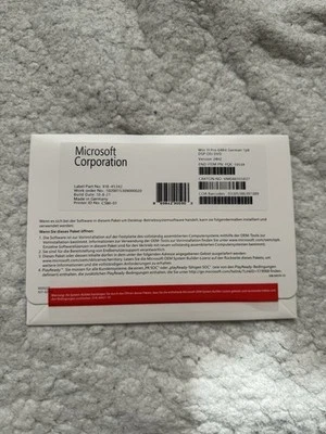 MS CORPORATION (NUEVO) Microsoft Windows 11 Pro DVD KEY 64Bit Alemán 24H2 (última versión)