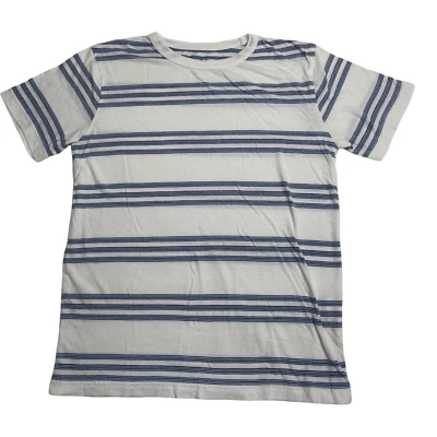 Children's Place Boys Basic White Striped 100% Cotton Crew Neck Kids Size Medium - Image 1 of 4