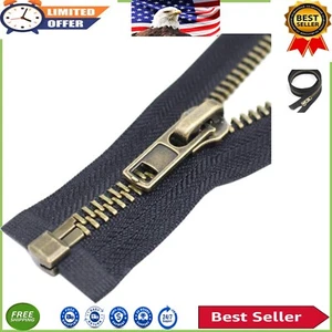 Durable 10 Inch Antique Brass Y-Teeth Metal Zipper for Seamless Sewing - Picture 1 of 3