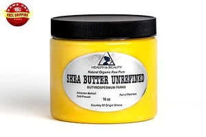 SHEA BUTTER UNREFINED YELLOW ORGANIC RAW COLD PRESSED GRADE A GHANA 48 OZ, 3 LB - Picture 1 of 12