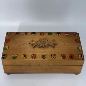 Walter Stahli Swiss, Wooden Music Box Switzerland swedische rapsodie buhler - Picture 1 of 14