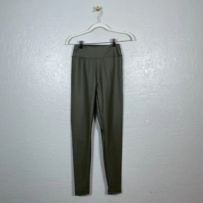 Offline by Aerie Mujeres M Verde Oliva Imitación Cuero Leggings Real Lujo Tiro Alto Foto 1 de 4