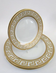 Joseph Sedgh Gold Greek Key Dinner & Salad Plates Set 4 - Picture 1 of 5