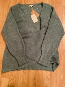 Monsoon Ribbed Soft Knit Faux Wrap Front Jumper Uk Large Autumn Winter Wardrobe - Picture 1 of 7
