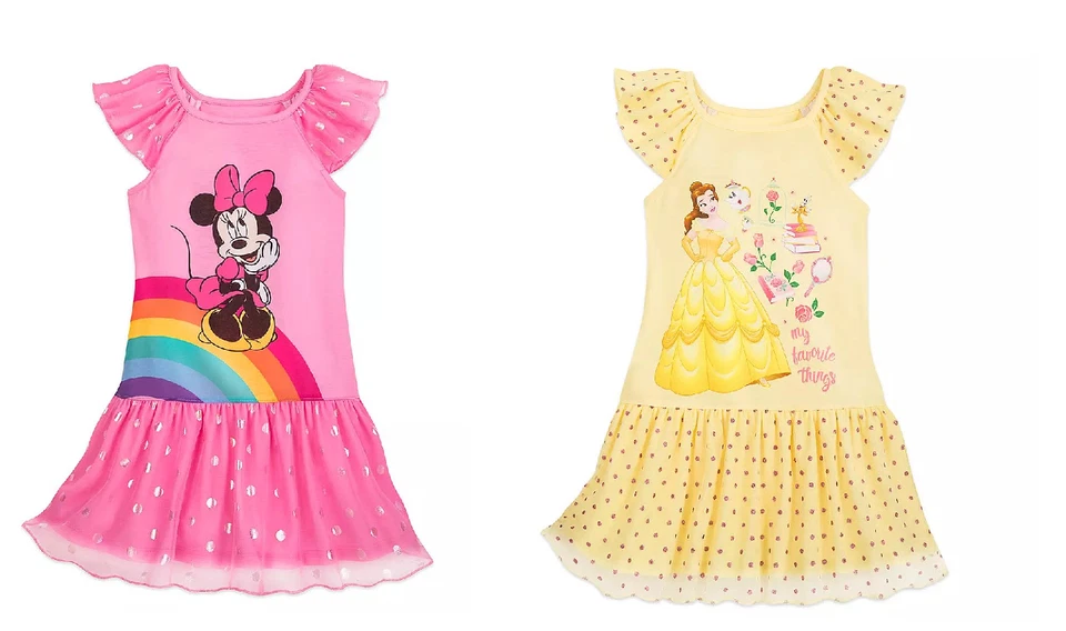 Disney Store Belle Minnie Mouse Deluxe Camisón Vestido Conjunto para Niñas 2020 Nuevo Foto 1 de 1